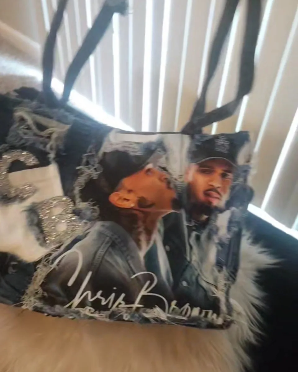 Celebrity themed custom denim bag