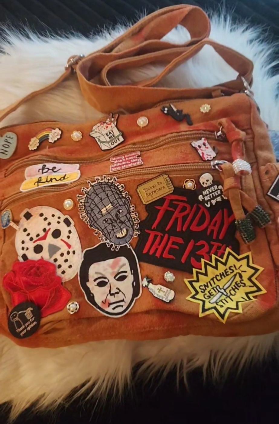 Horror themed custom bag